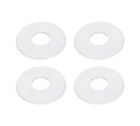sourcing map 4pcs Wall Split Flange 95mm / 3.7" OD Escutcheon Plate ABS Round Self-Adhesive Plumbing Cover Plates for 33mm / 1.3" Dia Water Pipe Faucet Decoration Accessories, White