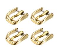 sourcing map 4Pcs Watch Band Replacement Buckle 18mm 316L Stainless Steel Clasp for Leather Silicone Nylon Canvas Watch Bands, Gold Tone