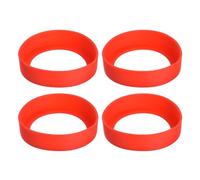 sourcing map 4pcs Water Bottle Boot, Protective Silicone Boot Sleeve Non Slip Bottom Cover Bumper for Water Bottles Mug Tumbler Red(75mm)