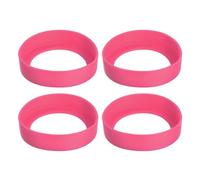 sourcing map 4pcs Water Bottle Boot, Protective Silicone Boot Sleeve Non Slip Bottom Cover Bumper for Water Bottles Mug Tumbler Watermelon Red(80mm)