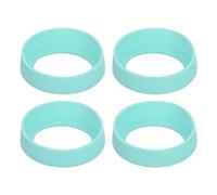 sourcing map 4pcs Water Bottle Boot, Protective Silicone Boot Sleeve Non Slip Bottom Cover Bumper for Water Bottles Mug Tumbler Mint Green(65mm)