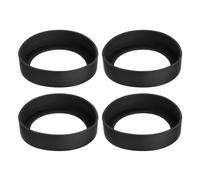 sourcing map 4pcs Water Bottle Boot, Protective Silicone Boot Sleeve Non Slip Bottom Cover Bumper for Water Bottles Mug Tumbler Black(80mm)