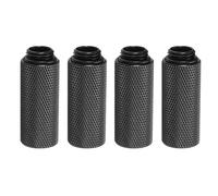 sourcing map 4pcs Water Cooling Adapter G1/4" Thread Male to Female 1.57" Column Length Mini Compression Fitting Copper Extender Fitting with O-Ring for Computer PC Water Cooled System, Black