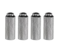 sourcing map 4pcs Water Cooling Adapter G1/4" Thread Male to Female 1.57" Column Length Mini Compression Fitting Copper Extender Fitting with O-Ring for Computer PC Water Cooled System, Silver