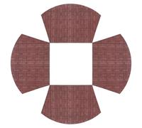sourcing map 4pcs Wedge Placemats 18" x 12" Woven Vinyl Round Table Placemats Non Slip Heat Resistant Kitchen Table Mats for Outdoor Indoor Party Family Holiday, Wine Red