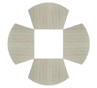 sourcing map 4pcs Wedge Placemats 18" x 12" Woven Vinyl Round Table Placemats Non Slip Heat Resistant Kitchen Table Mats for Outdoor Indoor Party Family Holiday, Bright Silver