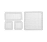 sourcing map 4Pcs Window Screen Repair Kit, 2 Styles Fiberglass Screen Patches Mesh Replacement Self Adhesive Patch for Door Windows Holes Repairing, Grey