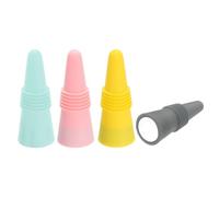 sourcing map 4Pcs Wine Stoppers High Temp Silicone Plug T Shaped Wine Bottle Stopper Wine Outlet Cap Bottle Cover, 4 Color