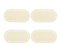 sourcing map 4Pcs Wooden Basket Bottom, 2.95x5.91 Oval Blank Natural Wood Base Solid Crochet Basket for DIY Craft Weaving Basket Making Supplies Home Decor