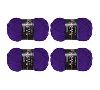 sourcing map 4PCS x 25g Acrylic Crochet Yarns, Lavender 4 Ply Sport Weight Crochet Yarns Bulk Soft and Fluffy for Knitting DIY Handicraft Blankets(200m/219 Yards Total)
