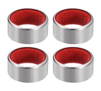 sourcing map 4Ps Wine Bottle Collars, Stainless Steel Wine Drip Ring with Velvet Felt, Leak- Proof Anti- Overflow Ring Wine Drip Catcher for Kitchen and Bar