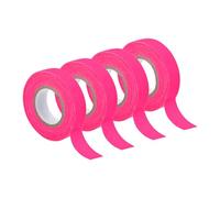 sourcing map 4Rolls Neon Gaffers Cloth Tape, 0.6 inch x 32.8 ft Glow in the Dark Tape Fluorescent Adhesive Black Light Tape for Party Home Decoration, Pink