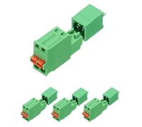 sourcing map 4set 2.5mm 0.1" Pitch PCB Terminal Block Connector 2 Pin Straight Pin Male Female Pluggable Quick PCB Wiring Terminals for 27-20AWG Cable Mechanical Equipment, Green