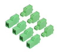 sourcing map 4set 2.5mm 0.1" Pitch Spring PCB Terminal Block Connector 2 Pin Male Female Pluggable Quick PCB Wiring Terminals for 28-20AWG Cable Mechanical Equipment, Green