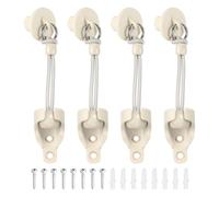 sourcing map 4Set Bungee Kit, Universal Sun Shade Replacement Parts, Bungee Tie Downs, Bungee Receiver Brackets, Pull Ring End Cap for Exterior Outdoor/Indoor Roller Shade Blinds, Beige