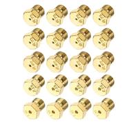sourcing map 4Set Gas Propane Orifices Jet Nozzles, M6 x 0.75 mm Brass Gas Conversion Kit (0.73/0.97/1.15mm) Replacement Part for Range Stove Oven Propane LPG Pipe Water Heater