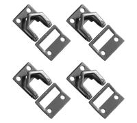 sourcing map 4set Hooks and Eyes Closure Set 8mm Metal Hook and Eye Sewing Clasp Snaps Fasteners for Clothing Bra Trousers Pants DIY Craft, Gunmetal