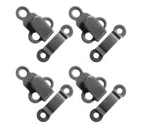 sourcing map 4set Hooks and Eyes Closure Set 9mm Metal Hook and Eye Sewing Clasp Snaps Fasteners for Clothing Bra Trousers Pants DIY Craft, Gunmetal