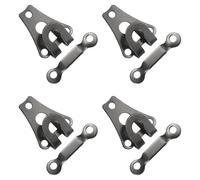 sourcing map 4set Hooks and Eyes Closure Sets 13mm Metal Hook and Eye Sewing Clasp Snaps Fasteners for Clothing Bra Trousers Pants DIY Craft, Gunmetal