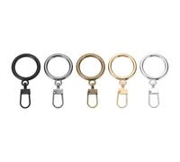 sourcing map 4set Zipper Pull, 1.77 Inch Leather Zip Puller Round Zipper Replacement Repair Zipper Head Handle for Luggage Clothing Jackets Backpacks Boots, Black/Silver/Gold/Grey/Bronze