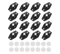 sourcing map 4Sets Self Adhesive Caster Wheel, 45x28x14mm Sticky Pulley,360° Rotation Universal Wheel for Coffee Maker Toaster Storage Bins Trash Can(Black)