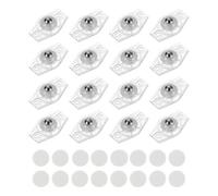 sourcing map 4Sets Self Adhesive Caster Wheels, 45x28x14mm Sticky Pulley,360° Rotation Universal Wheel for Coffee Maker Toaster Storage Bins Trash Can(Transparent)