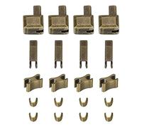 sourcing map 4Sets Zipper Repair Kits, #8 Retainer Box & Insertion Pins, Top & Bottom Stops, Slider Retainers for Bags Coats Zippers Replacing, Bronze Tone