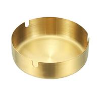 sourcing map 4x1.2" Stainless Steel Cigarette Ashtray, Outdoor Indoor Ashtray Ash Tray for Cigarette Smoker Patio Hotel Restaurant, Golden