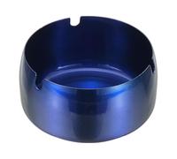 sourcing map 4x2" Stainless Steel Cigarette Ashtray, Outdoor Indoor Ashtray Ash Tray for Cigarette Smoker Patio Hotel Restaurant, Blue