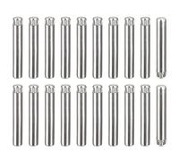 sourcing map 4x25mm 304 Stainless Steel Dowel Pins, 20Pcs Knurled Head Flat Chamfered End Dowel Pin, Wood Bunk Bed Shelf Pegs Support Shelves Fasten Elements