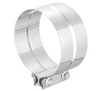 sourcing map 5-1/2" Exhaust Clamp, 304 Stainless Steel Butt Joint Band Clamp Sleeve Coupler Pipe Repair Clamp Universal Widening Clamp for 5-1/2" OD to 5-1/2" ID Exhaust Pipe Mufflers, Silver