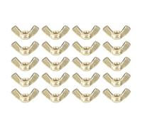 sourcing map 5/16"-18 Wing Nut 30 Pcs, Brass Butterfly Wing Nuts Fasteners Parts Hand Twist Tighten Wing Nuts for Machinery Electronic Equipment DIY, Gold Tone