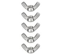 sourcing map 5/16"-18 Wing Nut 5 Pcs, 304 Stainless Steel Butterfly Wing Nuts Fasteners Parts Hand Twist Tighten Wing Nuts for Machinery Electronic Equipment DIY, Silver