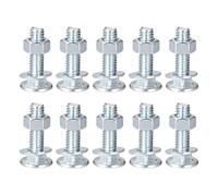 sourcing map 5/16-18 x 1-1/4" Square Neck Carriage Bolts with Nuts & Washers, Carbon Steel Coach Bolt Screws 10 Set