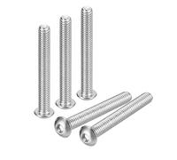 sourcing map 5/16-18x2-1/2" Button Head Socket Cap Screws, 10pcs 304 Stainless Steel Fasteners Hex Bolts Screws, Full Thread Hex Drive Screws