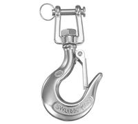sourcing map 5/16" Clevis Slip Hook, 316 Stainless Steel Clevis Chain Grab Hook 1433lb Capacity Heavy Duty Safety Chain Hooks with Safety Latch for Trailer Truck Transport
