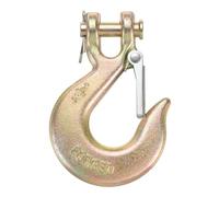 sourcing map 5/16" Clevis Slip Hook, G70 Carbon Steel Chain Hooks with Safety Latch, Clevis Slip Hook 4400 Lbs Working Load Limit for Trailer Truck Transport
