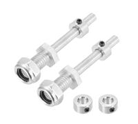 sourcing map 5/16 Inch Diameter x 2.2 Inch Length 2 Set Landing Gear Axle Shaft Drive Axle with Nuts for RC Airplane