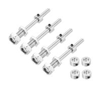 sourcing map 5/16 Inch Diameter x 2.4 Inch Length 4 Set Landing Gear Axle Shaft Drive Axle with Nuts for RC Airplane