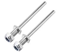 sourcing map 5/16 Inch Diameter x 2.4 Inch Length Landing Gear Steel Axle Shaft Drive Axle with Nuts for RC Airplane - 2PCS