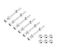 sourcing map 5/16 Inch Diameter x 2.95 Inch Length 6 Set Landing Gear Axle Shaft Drive Axle with Nuts for RC Airplane