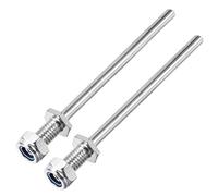 sourcing map 5/16 Inch Diameter x 3 Inch Length Landing Gear Steel Axle Shaft Drive Axle with Nuts for RC Airplane - 2PCS