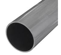 sourcing map 5.5 Inch PVC Rigid Tube Round Pipe 129.2mm ID 140mm OD 500mm Light Grey High Impact for Water Pipe, Crafts, Decoration, Cable Sleeve