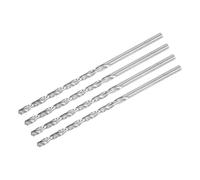 sourcing map 5.5mm Twist Drill Bits, High-Speed Steel Straight Shank Extra Long Drill Bit 160mm Length for Wood Plastic Aluminum, 4pcs