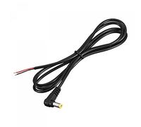 sourcing map 5.5mm x 2.1mm 90 Degree Right Angle DC Power Male Plug Jack to Bare Wire Open End Pigtail Power Cable Repair for Camera CCTV 1m Pack of 2