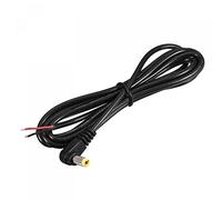 sourcing map 5.5mm x 2.1mm 90 Degree Right Angle DC Power Male Plug Jack to Bare Wire Open End Pigtail Power Cable Repair for Camera CCTV 1.5m Pack of 2