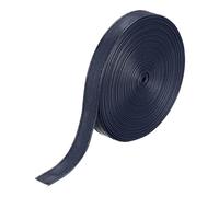 sourcing map 5.5Yard/5m Double Sided PU Leather Strap, 0.47 Inches Wide Flat Leather Strips Cord String for Clothing Bag DIY Craft Making, Dark Blue