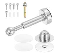sourcing map 5.7" Magnetic Door Stoppers, Adjustable Door Stops Bumper, Stainless Steel Wall Protector for Bottom, Top of Door, Home, Office, Silver