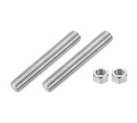 sourcing map 5/8"-11 Fully All Threaded Rod, 2Pcs 304 Stainless Steel Long Threaded Screw 3.75" Length Right Hand Threads for Furniture Mounting Assembly Fastening