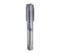 sourcing map 5/8"-12 UNS Thread Tap 6542 Cobalt High-Speed Steel TiCN Coated Plug Tap Right Hand Flat Head 4 Straight Flutes Screw Threading Hand Tap